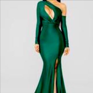 Fashion Nova dress hunter green